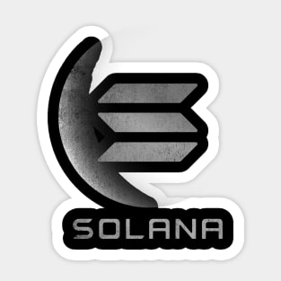 Vintage Solana SOL Coin To The Moon Crypto Token Cryptocurrency Blockchain Wallet Birthday Gift For Men Women Kids Sticker